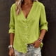 thumbnail image 1 of TaTaai Ladies V Neck Layered Blouse Solid Color Loose Fit Casual Cardigan Open Front Summer Tunic Ruffle Top Gift, 1 of 7
