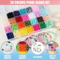 thumbnail image 6 of Austok 1960 Pcs Pearl Beads 28 Colors 6 mm Round Pearl Beads for Jewelry Making Enduring Smooth Pearls Beads Pearl Beads for Bracelets Jewelry Making DIY Crafts, 6 of 7