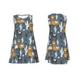 thumbnail image 7 of Sikiie Llama and Cactus Print Women's Sleeveless Dress with Pockets Round Neck Sundress, Suitable for Daily, Office, Vacation Summer Wear, 7 of 7