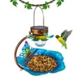 thumbnail image 2 of sruoe Bird Feeder, Hanging Bird Feeders Outdoor, Weatherproof Open Platform Bird Feeders, Decoration Wild Feeders for Outside, Garden, Patio, Yard, Deck, Iron, 2 of 5
