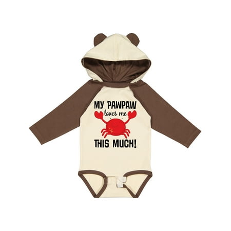 

Inktastic My PawPaw Loves Me Gift Baby Boy or Baby Girl Long Sleeve Bodysuit