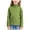 Green, variant on YDFCWXW Girls' Long Sleeve Turtleneck T-Shirt Kids Basic High Neck Casual Trendy Soft Base Layer Tee Tops (Grey, 5-6 Years)
