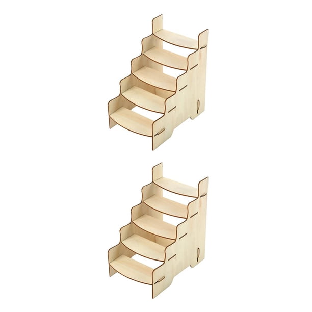 Monstrate Modelo de organizador de almacenamiento de pintura, estante de escritorio de madera, estantes de sujeción simples multicapa para organización Type4 NO4 Monstrate CBP204865