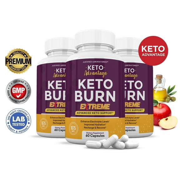 (3 Pack) Keto Advantage Extreme Pills 1675mg Alternative to Gummies Dietary Supplement 180 Capsules
