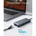 thumbnail image 3 of Anker Laptop Docking Station Dual Monitor, 8-in-1 USB C Hub, 4K Dual Monitor with 2 HDMI, 1 Gbps Ethernet Hub, 85W Power Delivery, SD Card Reader Compatible for MacBook Pro (Charger not Included), 3 of 7