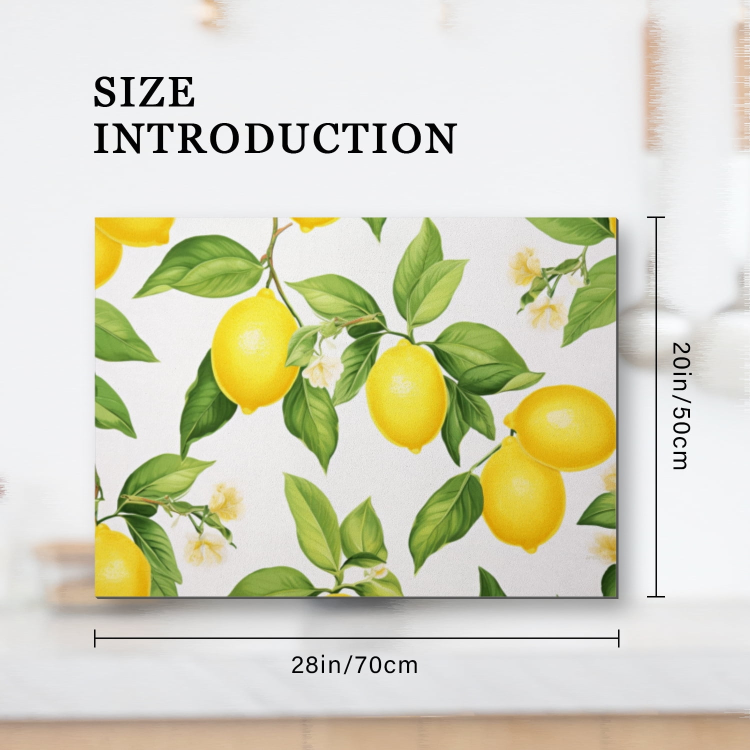 Cover for Stove Top Electric Flat Top, Fresh Lemon, Heat Resistant Glass Cooktop Cover, Glass Induction Cooktop Protector mat, Non-slip Foldable Decoration pad for Kitchen RV (28×20 Inch)