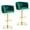 Emerald, variant on Homefun Velvet Bar Stools Set of 2,Modern Height Adjustable Swivel Barstools Counter Chairs with High Back & Gold Metal Base