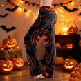 thumbnail image 2 of Cute Halloween Print Women Pajama Pants,Comfy Pj Bottom with Pockets & Drawstring,Stretch Casual Sleepwear, 2 of 5