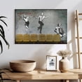 thumbnail image 3 of Elephant Stock Ballroom Dancers Wall Art - Horizontal Canvas Wall Art - Living Room Wall Decor - Dance Canvas - Gray And Yellow Decor - 24" x 16", 3 of 8