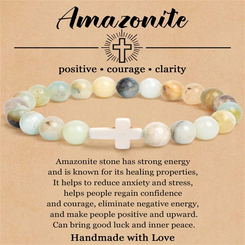 Dalrosia Cross Bracelets for Women Men, Christian Gifts for Women, Religious Gifts Cross Beaded Bracelet, Easter Catholic Religious Christian Bracelets Jewelry