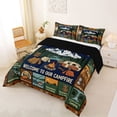thumbnail image 2 of Catabedysis Country Style Camping Full Size Comforter Sets,Happy Camping Print Bedding Comforter Set For Boys,Multicolor,Black Reversible,3-Piece,1 Comforter and 2 Pillowcases, 2 of 7