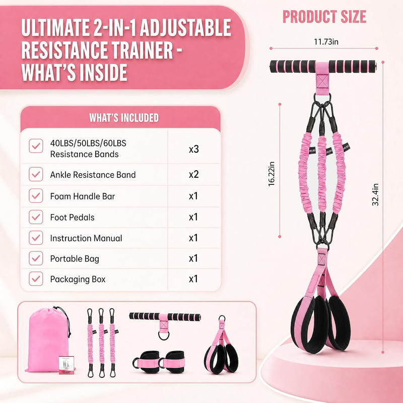YOOVEE Resistance Bands with Handles, 3-Tube Set photo 7