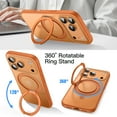 thumbnail image 2 of JETech 360 Degree Rotatable Ring Case for iPhone 17 Pro 6.3-Inch with Camera Control Button, Compatible with MagSafe (Orange), 2 of 7
