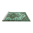 thumbnail image 2 of Ahgly Company Machine Washable Indoor Rectangle Persian Turquoise Blue Traditional Area Rugs, 2' x 4', 2 of 4