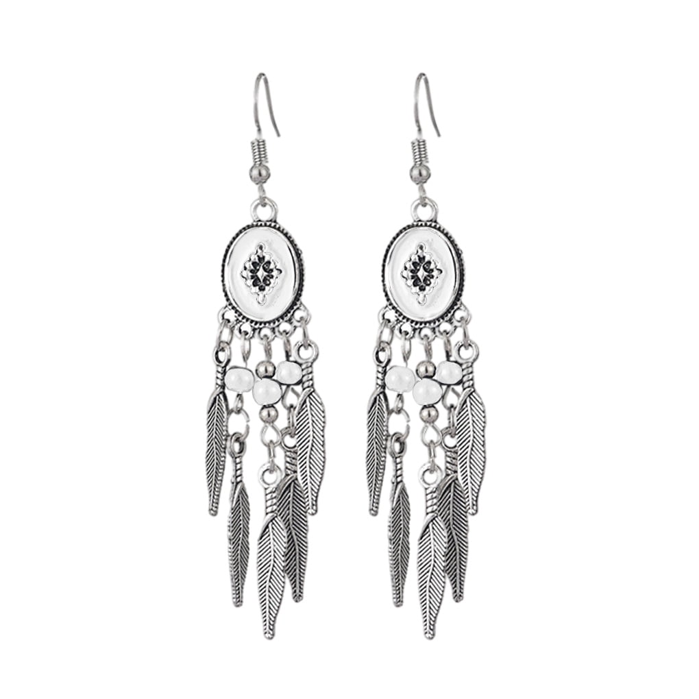 DTOWER Vintage Western Earrings Painting Leaves Bohemian Exquisite