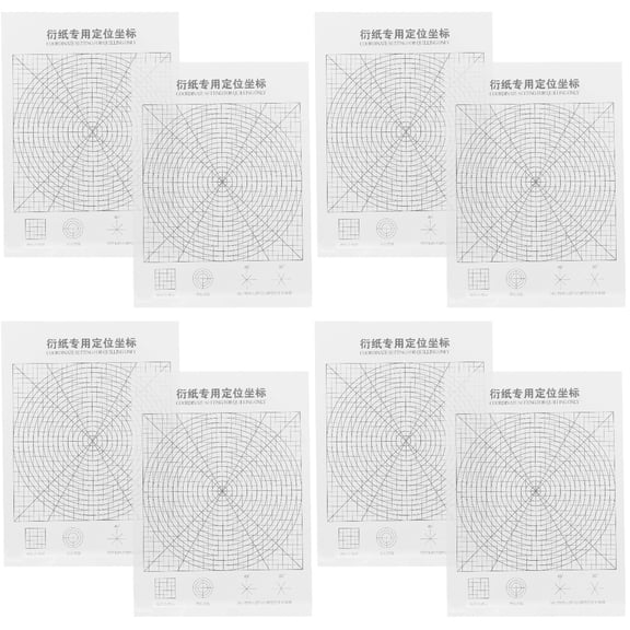 unbranded 8 pcs  Paper Quilling Tools Paper Strips Quilling Tool Paper Positioning Tool Paper Quilling Coordinate Sheet