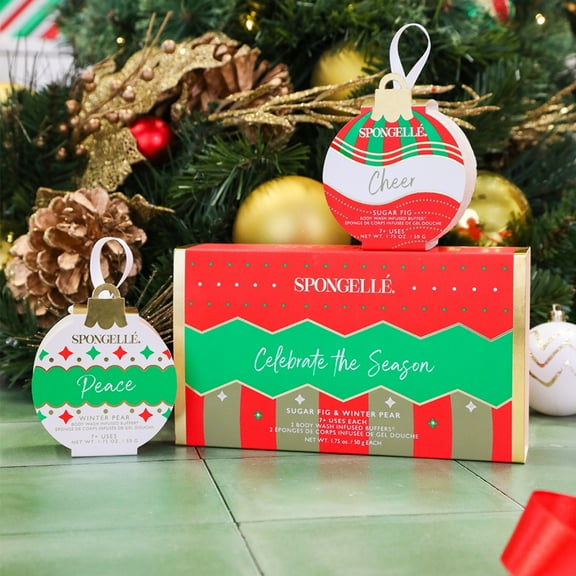 Spongellé - Celebrate the Season Holiday Ornament Gift Set Christmas