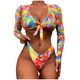 thumbnail image 1 of Conjunto de bikini de moda de verano para mujer, traje de baño con estampado de tres piezas, traje de baño con cordones, ropa de playa Fridja nalpqowj55375, 1 of 9