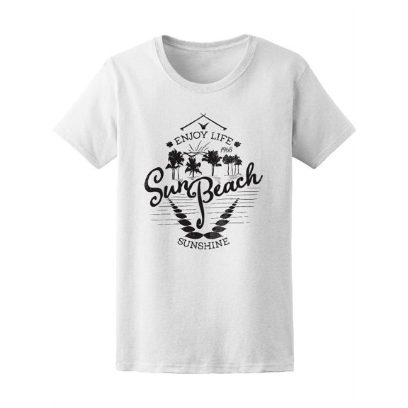 Tropical Enjoy Life Sun Beach T-Shirt Women -Image by Shutterstock, Female Medium