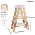 thumbnail image 4 of Unipaws Pyramid Cat Tree, 5-Level Wooden Cat Ladder, Sturdy Tall Cat Climbing Tower with Cozy Hammock, 4 of 7