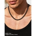 thumbnail image 4 of FindChic Black Necklace for Men Chunky Stainless Steel Cuban Link Chain Valentines Day Jewelry Gifts Him Boyfriend Husband Adults Male Son Age Ideas, 7mm/18inch, 4 of 11