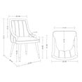 thumbnail image 3 of Manhattan Comfort Eda Dining Chair from Solid Wood in Midnight Blue  - Set of 2, 3 of 11