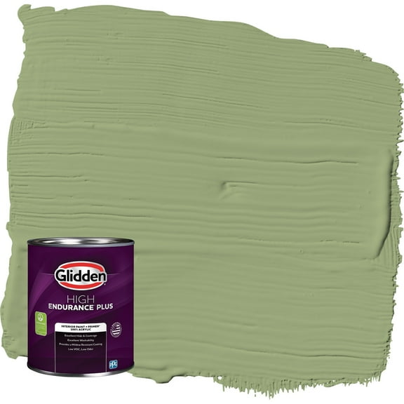 Glidden HEP Guacamole / Green Eggshell Interior Paint with Primer, 1 Quart