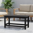 thumbnail image 3 of AwayHome 35" Rectangle HIPS Outdoor Coffee Table for Patio,All-Weather Small Outdoor Table for Deck Balcony Garden Porch Poolside,Black, 3 of 8