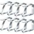 thumbnail image 1 of Tablecloth Clips, 8 Pack, Stainless Steel ,Table Cover Clamps Table Cloth Holders (4cm x 8 Pack), 1 of 5