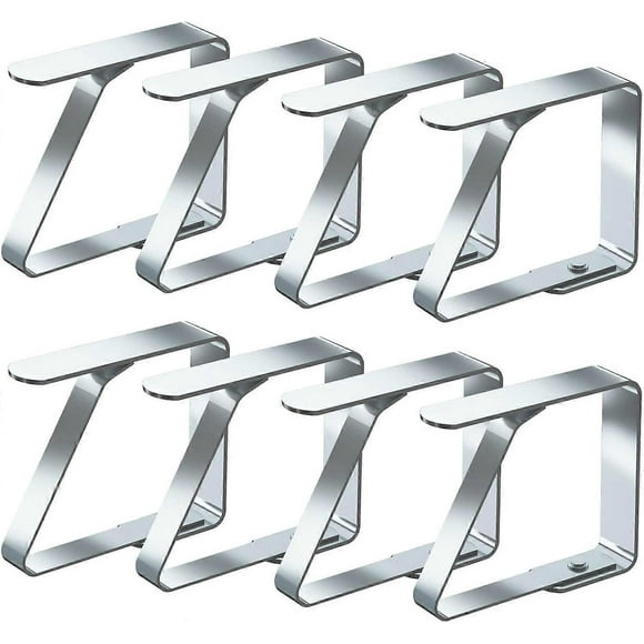 Tablecloth Clips, 8 Pack, Stainless Steel ,Table Cover Clamps Table Cloth Holders (4cm x 8 Pack)