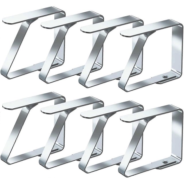 Tablecloth Clips, 8 Pack, Stainless Steel ,Table Cover Clamps Table Cloth Holders (4cm x 8 Pack)