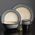 thumbnail image 2 of Gibson Magello 16-Piece Dinnerware Set, Cream/Blue, 2 of 4