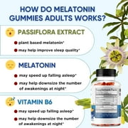 Healblend Natural Sleep Well Gummies - Support Deep Sleep, Refresh, Stress Relief, with Vitamin B6, Passiflora Extract & Melatonin 2-Pack