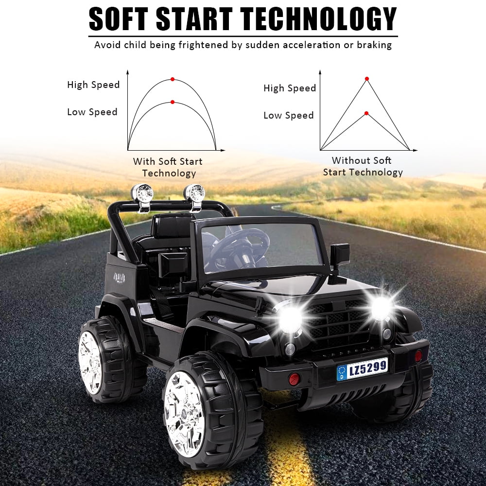Lowestbest ?? 12V Kid Car, Electric Toy Car with Remote Control, Equipped with MP3 Player, USB port, TF Card Slot, Black (3.7mph max) Lowestbest ?? 12V Kid Car, Electric Toy Car with Remote Control, Equipped with MP3 Player, USB port, TF Card Slot, Black (3.7mph max)