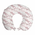 thumbnail image 1 of Spring Travel Pillow Neck Rest, Japanese Cherry Blossom Sakura Tree Flourishing Branches Revival Season, Memory Foam Traveling Accessory Airplane and Car, 12", Pale Pink and White, by Ambesonne, 1 of 2