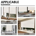 thumbnail image 3 of KALYSIE Cordless Zebra Blinds for Windows, Free-Stop Pull Down Roller Window Shades with Valance, Light Filtering Dual Layers Sheer Shades for Home and Office, Beige, 51"W x 72"H, 3 of 6