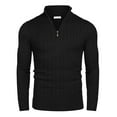 thumbnail image 4 of COOFANDY Men's Half Zip Sweaters Slim Fit Lightweight Mock Neck Turtleneck Cable Knitted Pullover, 4 of 11