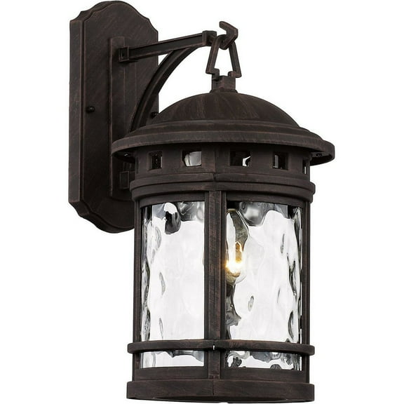 40371 RT-Trans Globe Lighting-Boardwalk - 9 Inch One Light Outdoor Wall Lantren-Rust Finish