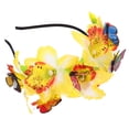 thumbnail image 4 of KAKOWELY Diadema de mariposa con flores, tocado para disfraz de fiesta de té, 4 of 4