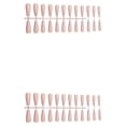 thumbnail image 4 of Justharion Coffin Nail Set Glossy Classic French Style Scratch Resistant Artificial Press-on Fingernails Manicure Stickers Type 16 2Set, 4 of 6