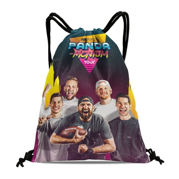 Dude Perfect Backpack Bag Goodies Merch Drawstring Party Favors Gym Waterproof Swimming Beach