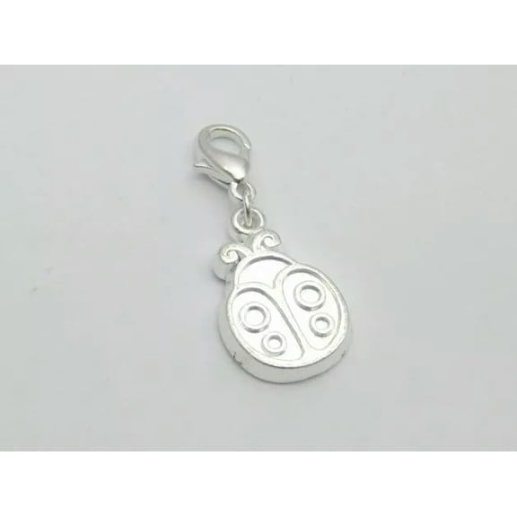 U8MO 25 Silver Ladybug Clip On Charms Fit Chain Bracelet Charm Bracelet