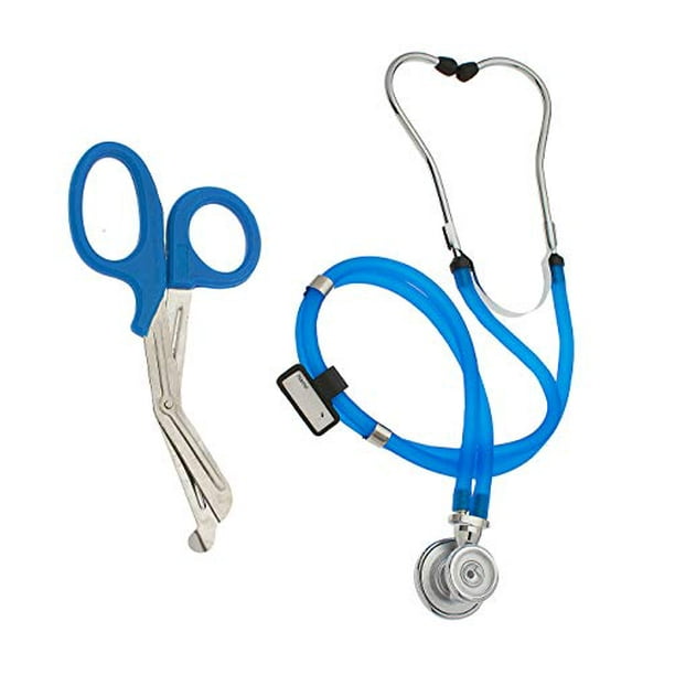 Premium Stethoscopes Sprague Double Tube Adult and Pediatric Stethoscope + Free Matching EMT Shear -Ideal Gift for EMT, Nurse, Doctor, Medical Student, Paramedic and First Responders (Sea Breeze) Premium Stethoscopes Sprague Double Tube Adult and Pediatric Stethoscope + Free Matching EMT Shear -Ideal Gift for EMT, Nurse, Doctor, Medical Student, Paramedic and First Responders (Sea Breeze)
