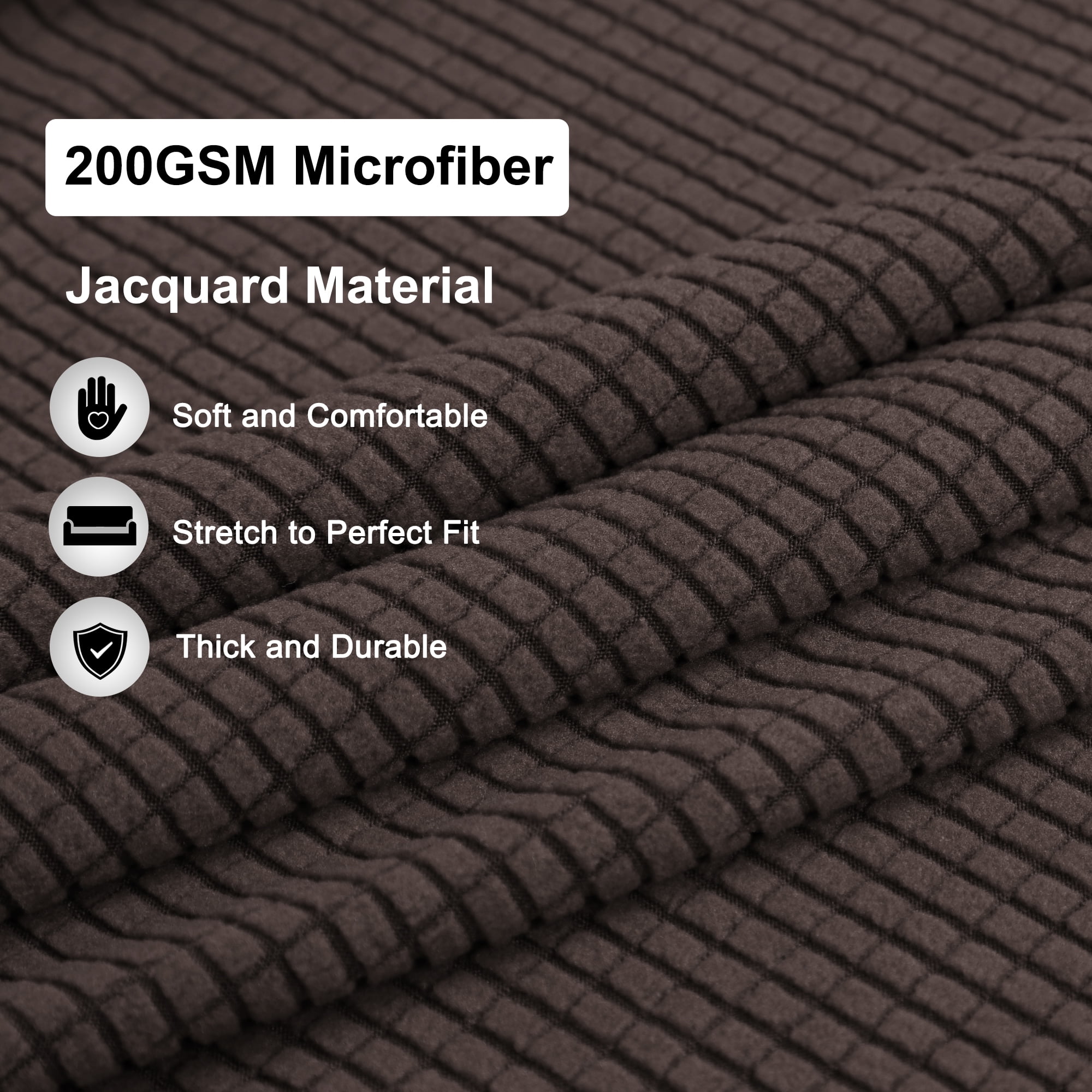 Unique Bargains Stretch Slipcover Washable Furniture Covers for Dogs Umber Medium