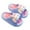 Blue, variant on Girls' Cute Bunny Slide Sandals Soft Non- Open-Toe Slippers with Closed Heel Color:White,Size:2.5-3 Years