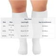 thumbnail image 4 of Wioihee 3 pairs Plus Size Solid Socks for Men Women Wide Calf Knee‑High Support Sports Socks, XXXXL(), 4 of 5