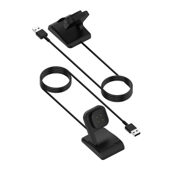 Tianle 2 Pack Charger Dock Compatible with Fitbit Sense/Sense 2/Versa 4/Versa 3, Anti-Slip Charging Dock Station Base Cradle with 3.3FT USB Cord Replacement for Fitbit Sense Charger