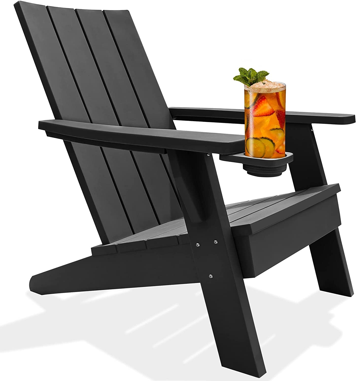 YITAHOME Adirondack Chair with Cup Holder Weather Resistant Resin