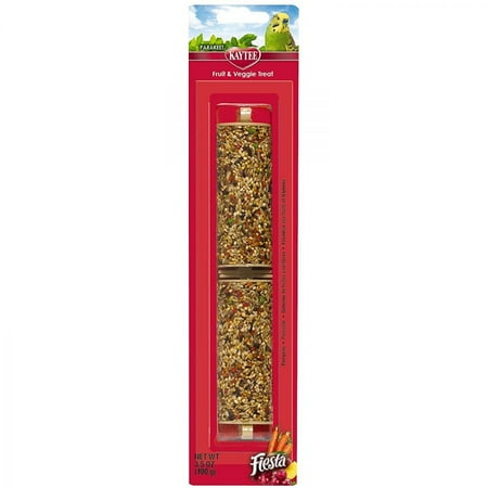 Fruit Veggie Treat - Kaytee Fiesta Fruit & Veggie Treat Stick - Parakeet 3.5 oz - Pack of 3