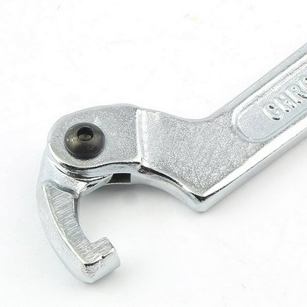 Oxy-Gen Durable 19-51mm Chrome Vanadium Steel Adjustable Hook Wrench Pin Wrench C Shape Spanner Tool Universal Hand Tools Other